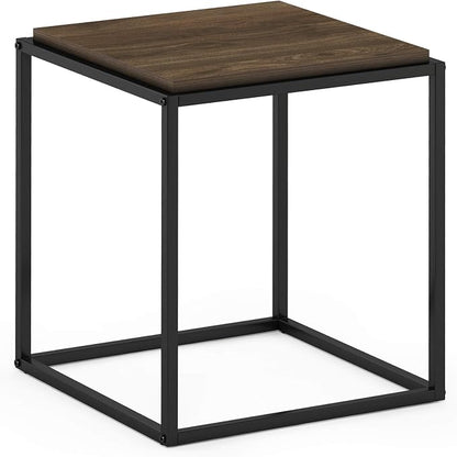 Furinno Moretti Cube Modern Stackable End Table Shelf, Columbia Walnut - Image 5