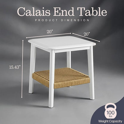 Alaterre Furniture Calais 2-Tier Small End Table - Image 3