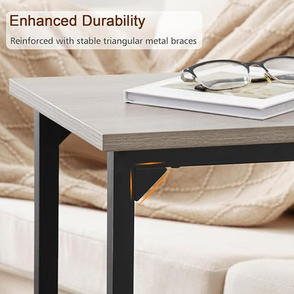 AMHANCIBLE C Shaped Side Table, End Tables Living Room Set of 2, Slide Under - Image 5