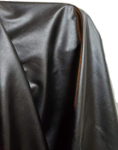 NAT Leathers™ | Black Think Stretch Garment Super Soft Faux Vegan Leather PU | by NATLeathers