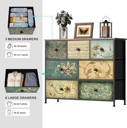 Tohomeor Dresser with Drawers for Bedroom Chest of Drawers Fabric Dresser for - Image 4