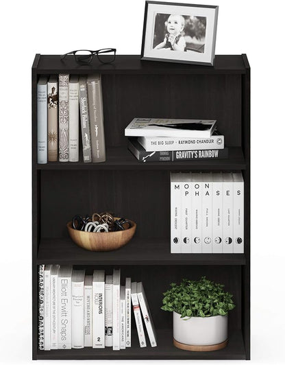 Furinno PASIR Book Shelf, 3-Tier Bookshelf, 9.7" x 23.7" x 31.5", - Image 4