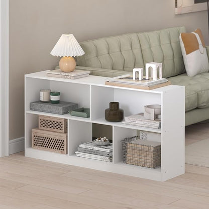 Furinno DALY Book Shelf, 5-Cube Bookshelf, Horizontal Cube Storage Organizer - Image 2