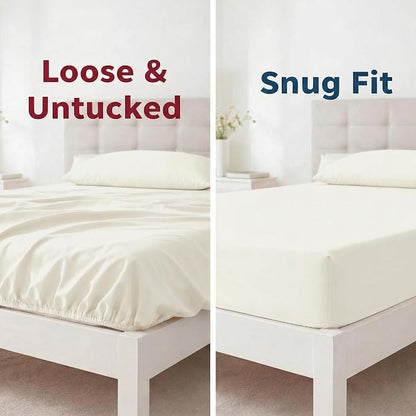 Stretchy Queen Fitted Sheet for 4 Inch Low Profile Mattress - Image 3