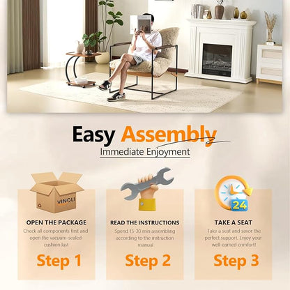 VINGLI 28" Cute Reading Armchair - Image 9