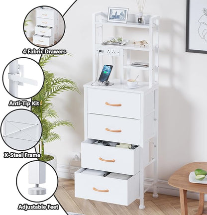 Furnulem Tall Night Stand, 52.1 Inch LED Nightstand - Image 7