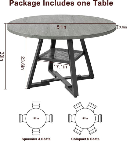 Jocoevol 51" Round Dining Table - Image 2