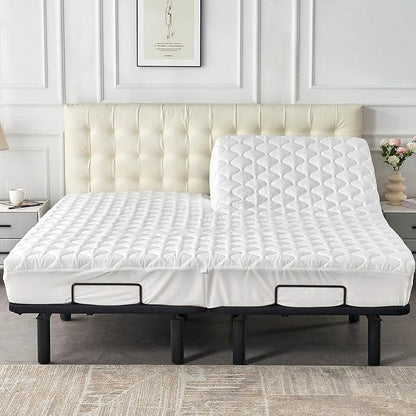 Quilted 28-30" Split Top California King Mattress Protector Pad - Image 2
