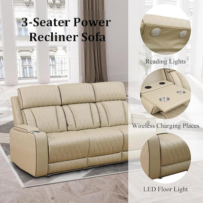 Leather Power Recliner Sofa Set - Image 4