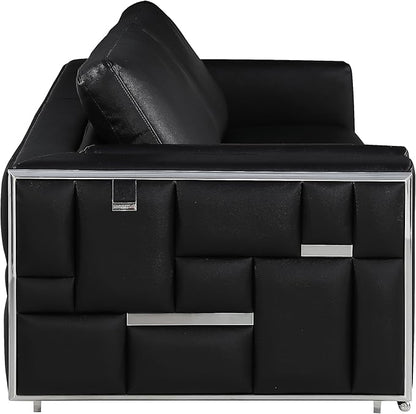 Blackjack Furniture Catania Modern Top Grain Italian Leather Sofa Set - Image 17