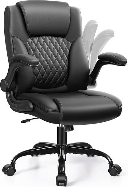 Leather Office Chair, PU Home Computer Desk Chairs by BrickAttic