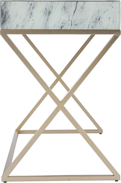 SEI Furniture - Kamblemore Faux Marble Writing Desk - Transitional Design - Image 4
