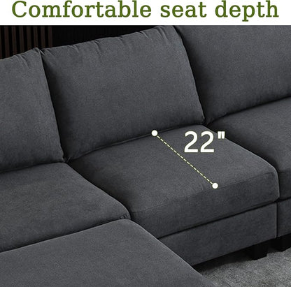 150.4" Large Sectional Couches for Living Room, 8 Seater L Shaped Modular - Image 7