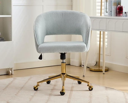 KCC Home Office Chair Swivel Desk Chair Accent Armchair Upholstered Modern - Image 9
