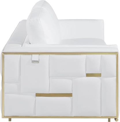 Blackjack Furniture Catania Modern Top Grain Italian Leather Sofa Set - Image 22