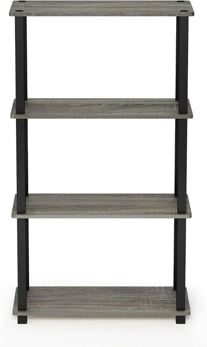 Furinno TURN-S-TUBE Storage Shelves, 4-Tier Book Shelf, Corner Shelf, Toolless - Image 4