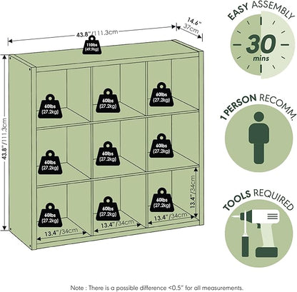 Furinno Cubicle Open Back Decorative Cube Storage Organizer - Image 3
