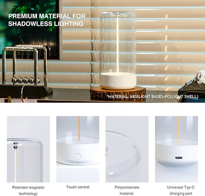 AUGE LIGHT Mini Minimalist Table Lamp Cordless Lamp Rechargeable Table Lamp - Image 3