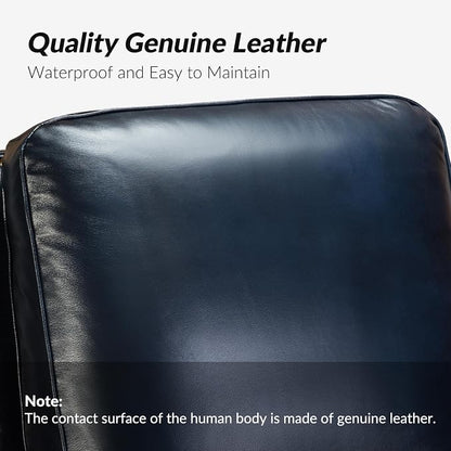 HULALA HOME Genuine Leather Manual Recliner Chairs Set of 2 - Image 7