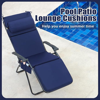Wenqik 2 Pcs Outdoor Chaise Lounge Cushion - Image 5