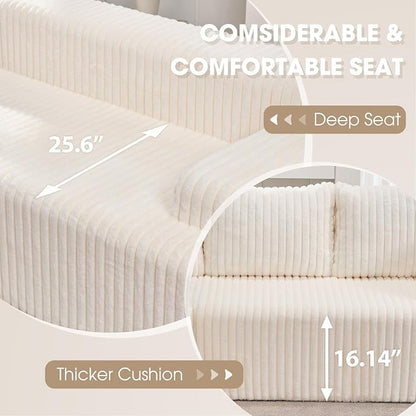 Hobestluk Modular Sectional Sofa Couches L-Shape Couch 3 Seat Modular Sofa - Image 5