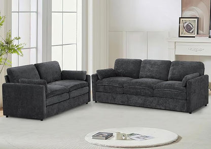 2 Pieces Chenille Sofa Set by LESOFAIR