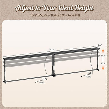 Huuger 110.2 Inch Behind Couch Table - Image 2