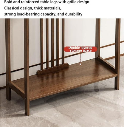 Natural Bamboo Console Table - Image 5