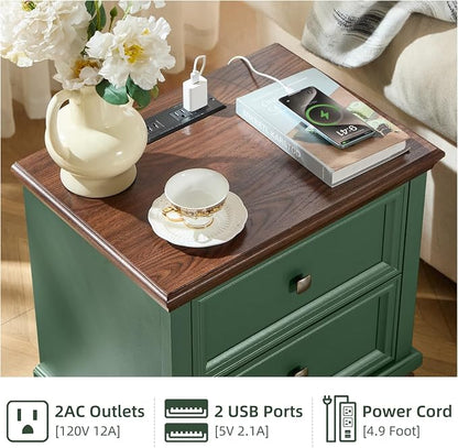 SAVOR LIFE Farmhouse Nightstand - Image 5