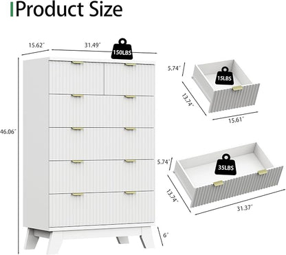Xixini Fluted Dresser for Bedroom - Image 2