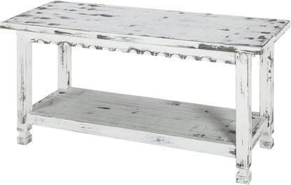 Country Cottage 36-Inch Farmhouse Entryway Bench - Image 9