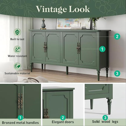 RoyalCraft Buffet Cabinet with Storage, Mid Century Modern Painted Credenza - Image 6