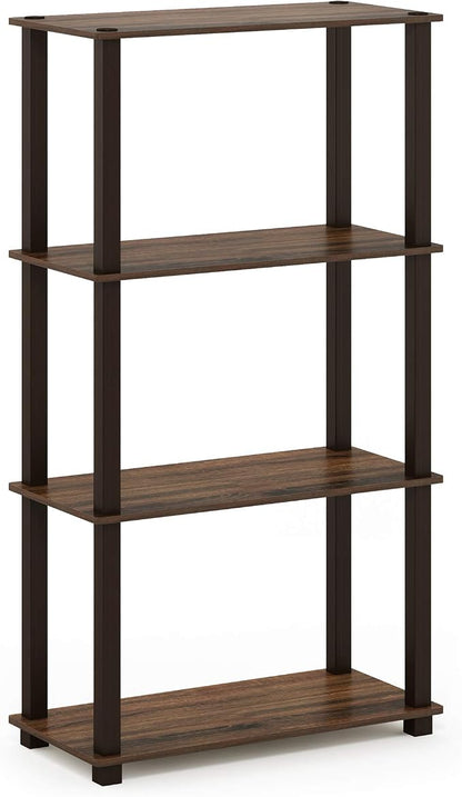 Furinno TURN-S-TUBE Storage Shelves, 4-Tier Book Shelf, Corner Shelf, Toolless - Image 6