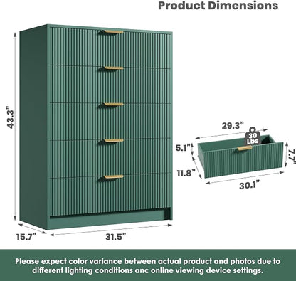 Garvee 5 Drawer Dresser for Bedroom - Image 2