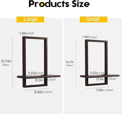 PHOENANCEE Square Floating Shelves, Wall Plants Holder, Bathroom Wall Decor - Image 3