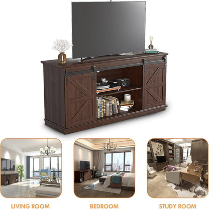 JUMMICO TV Stand for 65 Inch TV, Entertainment Center - Image 4
