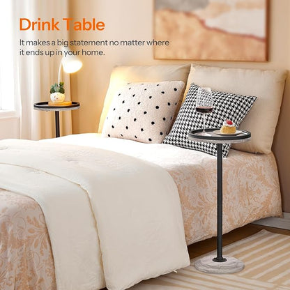 HOOBRO Small Round Side Table, Drink Table, Coffee Martini Table - Image 4