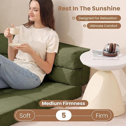 JUIKURY Folding Sofa Bed, Convertible Sleeper Chair - Image 4