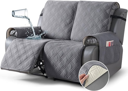 TAOCOCO 100% Waterproof Loveseat Recliner Cover, Non Slip Split Loveseat Covers by TAOCOCO