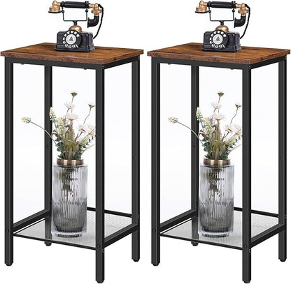 HOOBRO Tall Side Tables, Industrial End Telephone Tables by HOOBRO
