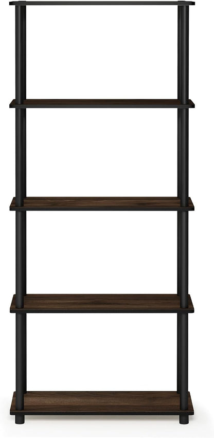 Furinno TURN-N-TUBE Storage Shelves, 5-Tier Book Shelf, Corner Shelf, Toolless - Image 6