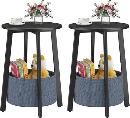 sthmec Small Round Side End Table Set of 2 by Unknown