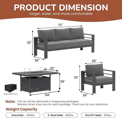 Solaste Aluminum Patio Furniture Set - Image 3