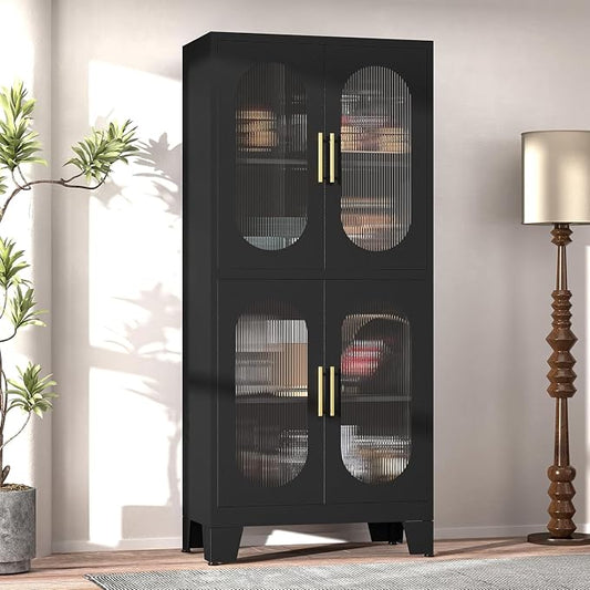 GAIOUS Black Kitchen Pantry Cabinet, Pantry Storage Cabinet by GAIOUS