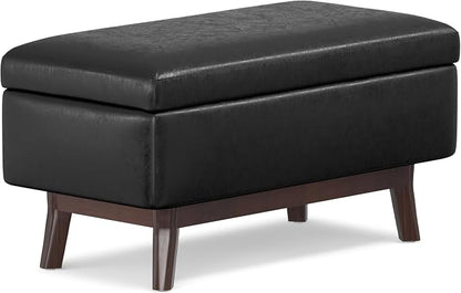 SIMPLIHOME Owen Small Rectangular Storage Ottoman by SimpliHome