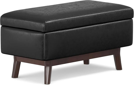 SIMPLIHOME Owen Small Rectangular Storage Ottoman by SimpliHome