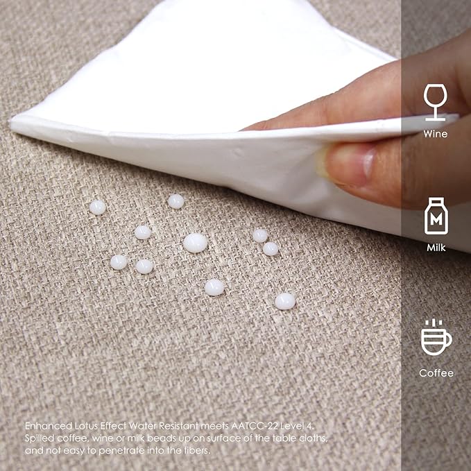 BALCONY & FALCON Rectangle Tablecloth 47” x 63“ Washable Wrinkle Resistant and - Image 3