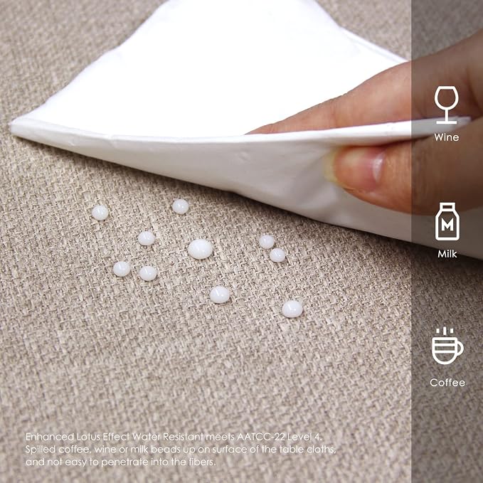 BALCONY & FALCON Square Tablecloth Washable Wrinkle Resistant and Water Proof - Image 3