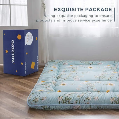 MAXYOYO Rustic Floral Korean Floor Mattress Japanese Futon, Foldable Roll Up - Image 5