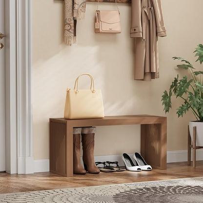 Bamboo Small Dining Bench, Farmhouse Bench - Image 2